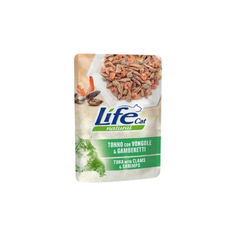 Lifecat влажный корм для кошек 70 г - с тунцом, мидиями и креветками (8034105423831) 