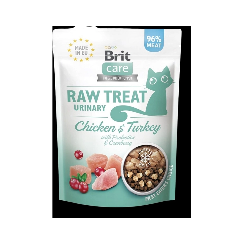 Brit Care Raw Treat Urinary ЛАСОЩІ Супер-преміум коти (з куркою та індичкою) 40 г 