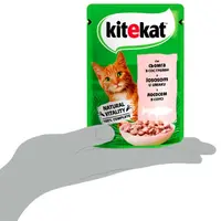 Kitekat влажный корм для кошек 85 г - с лососем в соусе (5900951307348)  - фото 1