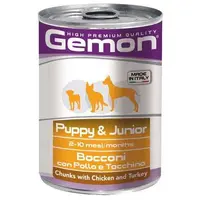 Gemon Dog Wet Puppy & Junior влажный корм для собак 415 г - с курицей и индейкой (8009470387866) 