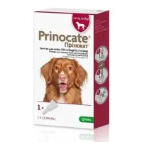 Prinocate краплі для собак 2.5 мл/1 піпетка - від бліх і кліщів, 10-25 кг (3838989720711) 