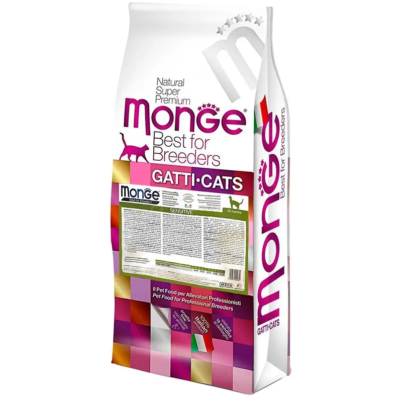 Monge Sensitive СУХИЙ КОРМ Premium коти (з чутливим травленням) 10 кг 