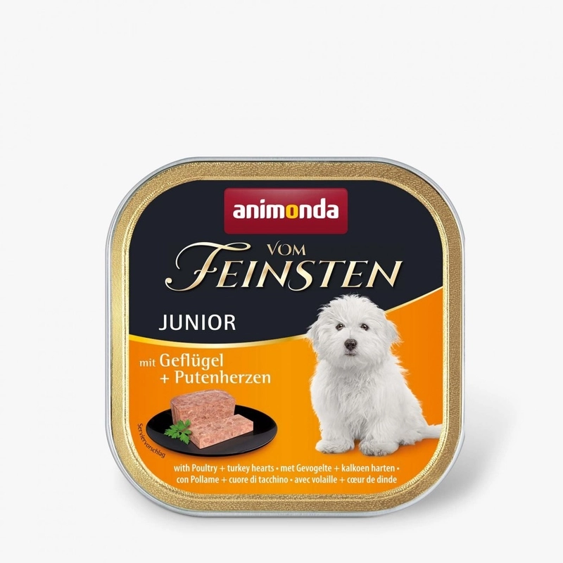 Animonda Vom Feinsten влажный корм для щенков 150 г - с птицей и индюшиными сердцами (4017721826211) 