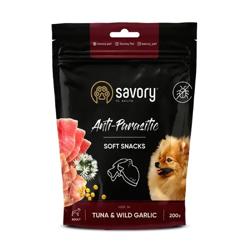 Savory Soft Snacks Tuna & Wild Garlic ЛАСОЩІ Холістік собаки (з тунцем і часником) 200 г