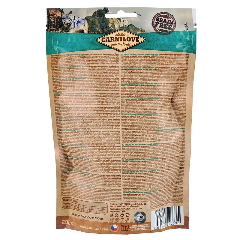 Carnilove Semi Moist с карпом и чабрецом лакомство для собак 200 г (8595602527335)  - фото 1