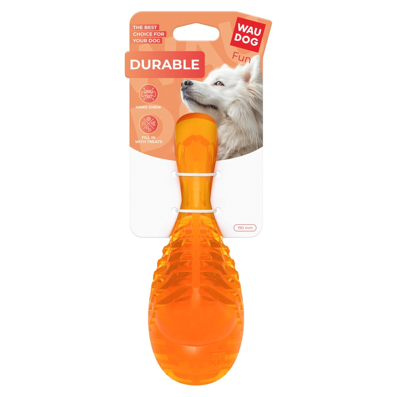 WAUDOG Fun Durable Гомілка іграшка для собак 19 см - помаранчева (4823089377896) 