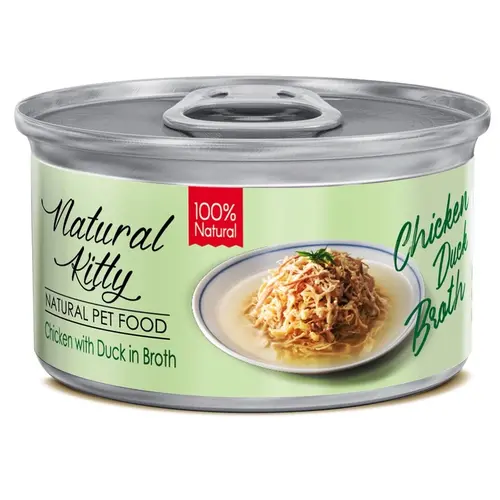 Natural Kitty natural pet food ВОЛОГИЙ КОРМ Холістік коти (курка з качкою) 80 г