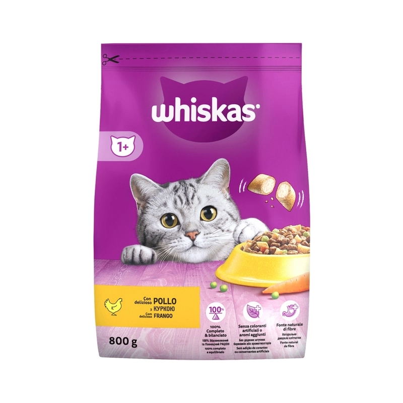 Whiskas сухой корм для кошек 800 г - с курицей (5998749144367) 
