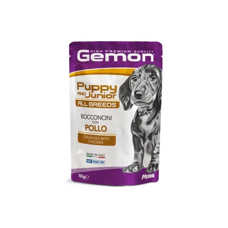 Gemon WET Puppy & Junior Chicken ВОЛОГИЙ КОРМ Економ цуценята (з куркою) 100 г 