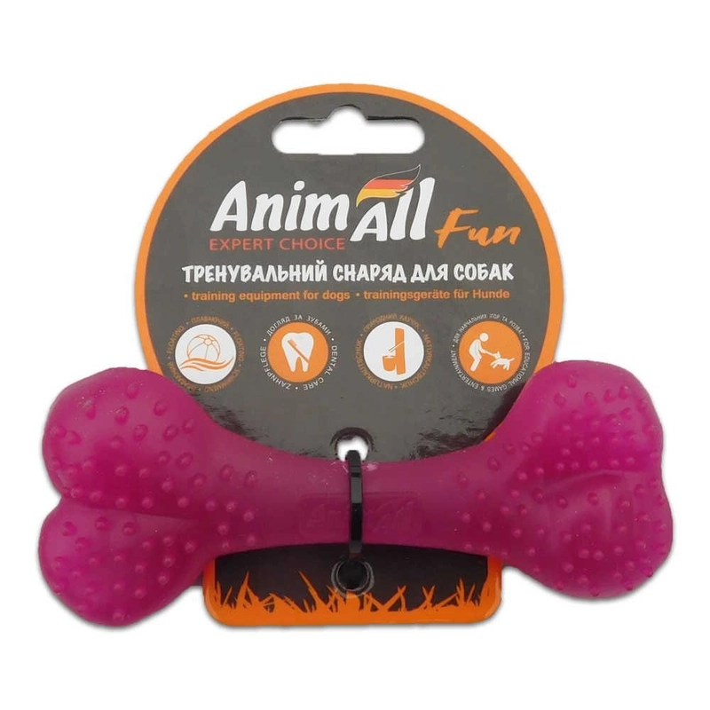 AnimAll Fun Кістка іграшка для собак 12 см - фіолетова (2000981167172) 