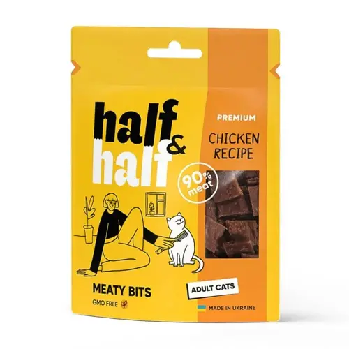 Half&Half Meaty Bits Adult ЛАСОЩІ Premium коти (з куркою) 50 г
