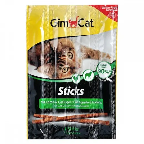 GimCat Sticks Lamm&Geflugel ЛАСОЩІ Супер-преміум коти (з ягням та домашньою птицею) 5 г
