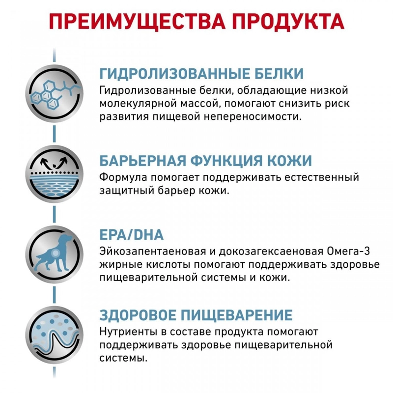 Royal Canin Veterinary Hypoallergenic СУХИЙ КОРМ-ДІЄТА Холістік собаки (з м'ясом) 2 кг  - фото 3