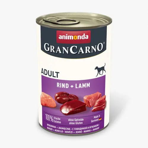 Animonda GranCarno ADULT Beef & Lamb вологий корм для собак 400 г - з яловичиною і ягнятиною (4017721827331)