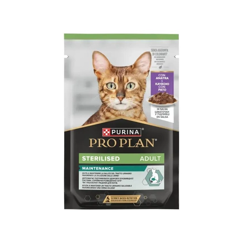 Purina Pro Plan Sterilised Adult ВОЛОГИЙ КОРМ Холістік коти (з качкою) 85 г 