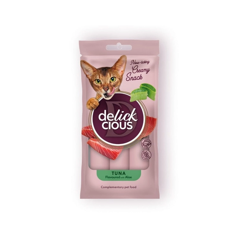 Delickcious лакомство для кошек 60 г - тунец с алоэ (4820269141605) 