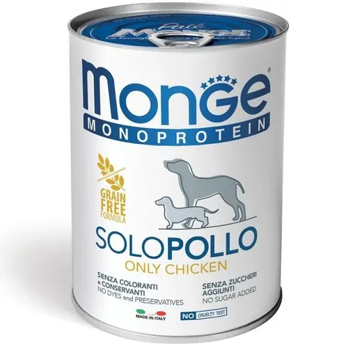 Monge MonoProtein SOLO Chiken монопротеиновый влажный корм для собак 400 г - с курицей (8009470014212)