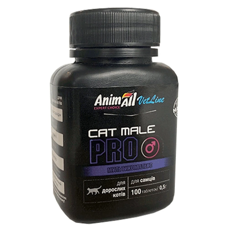 AnimAll VetLine Cat Male PRO вітаміни для котів 100 таблеток (4820150205539) 
