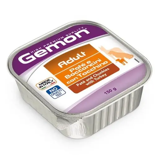Gemon Wet ADULT Pate & Chunkies Turkey ВОЛОГИЙ КОРМ Економ собаки (з індичкою) 150 г
