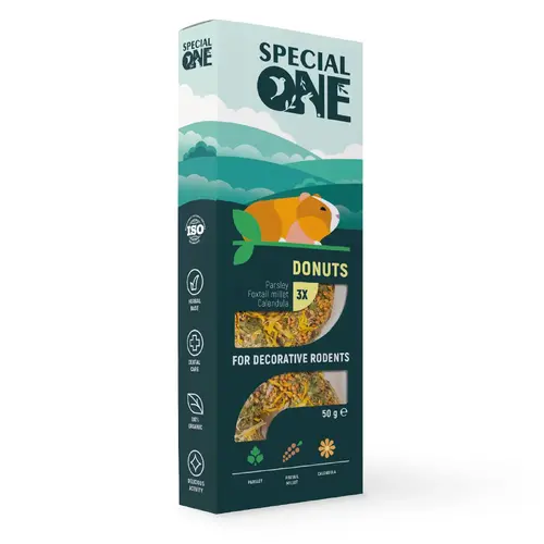 Ласощі для гризунів Special One Пончики Петрушка Чумиза Календула 50 г (4823082425211)