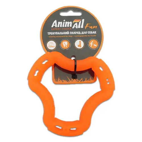 AnimAll Fun Кільце 6 сторін іграшка для собак 12 см - помаранчева (2000981169107)