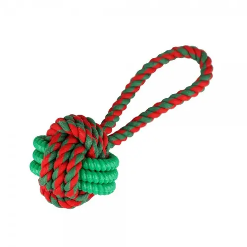 Barksi TPR Rope Ball М'ячик на канаті іграшка для собак 22 см - з TPR вставкою (2007033036011)
