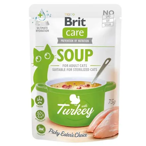 Brit Care Adult Soup ВОЛОГИЙ КОРМ Супер-преміум коти (суп з індичкою) 75 г