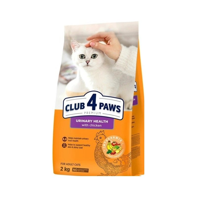 Club 4 Paws Premium Urinary Health сухий корм для котів 2 кг - з куркою (4820083909313) 