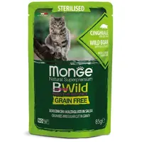 Monge Bwild GF Sterilised ВОЛОГИЙ КОРМ Супер-преміум коти (з кабаном та овочами) 85 г 