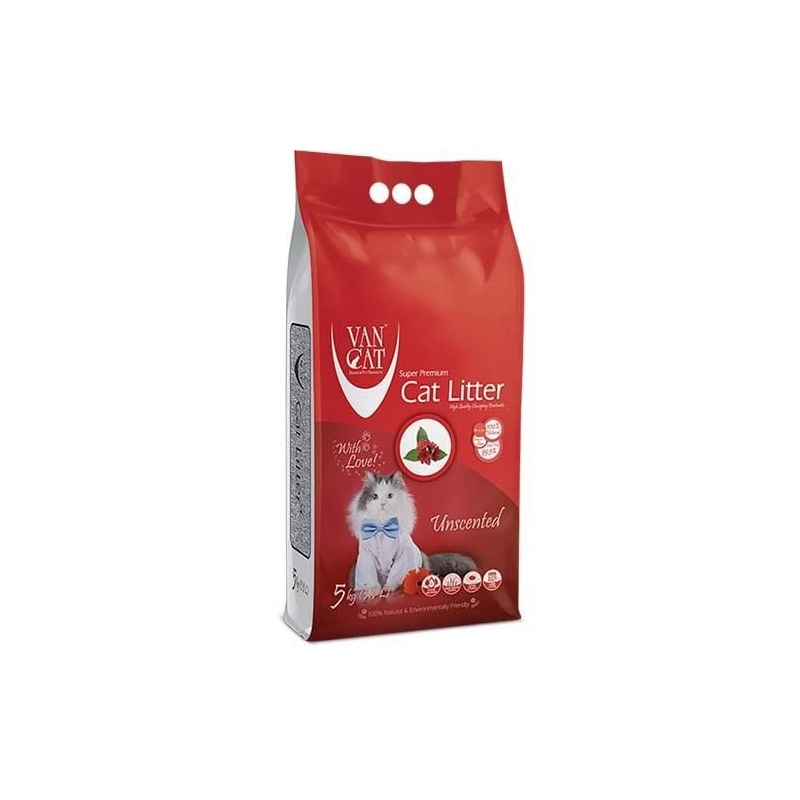 Van Cat наповнювач для котячого туалету 5 кг - бентонітовий (8699245857726) 