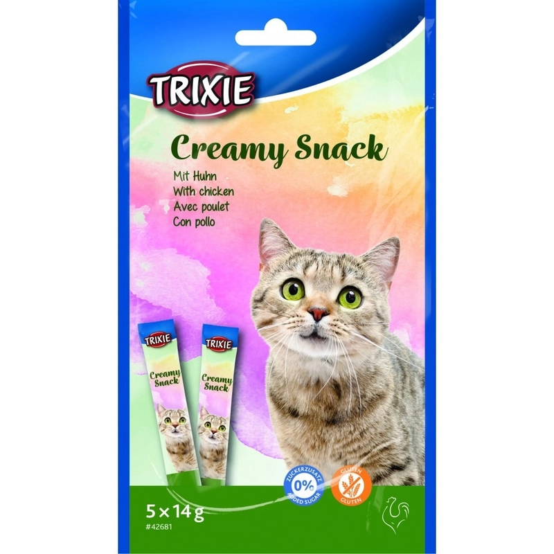 Trixie Creamy Snacks ЛАСОЩІ Економ коти (з куркою) 14 г  - фото 1