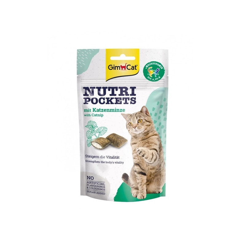 GimCat Nutri Pockets ЛАСОЩІ Супер-преміум коти (з мультивітамінами та котячою м'ятою) 60 г 
