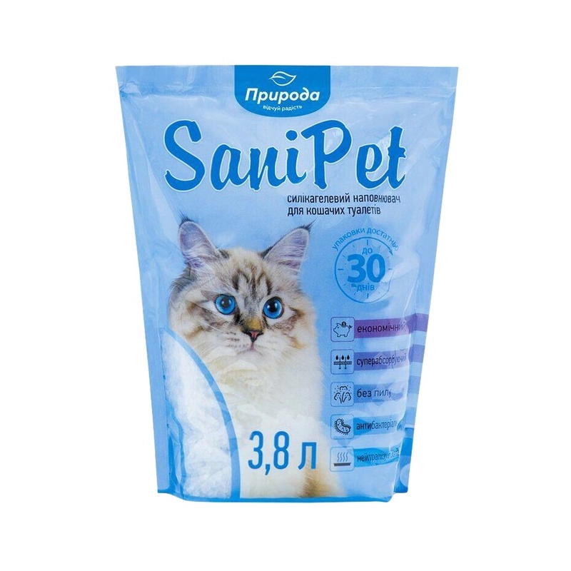 Sani Pet Природа наповнювач для котячого туалету 3.8 л - силікагелевий (4823082402663) 