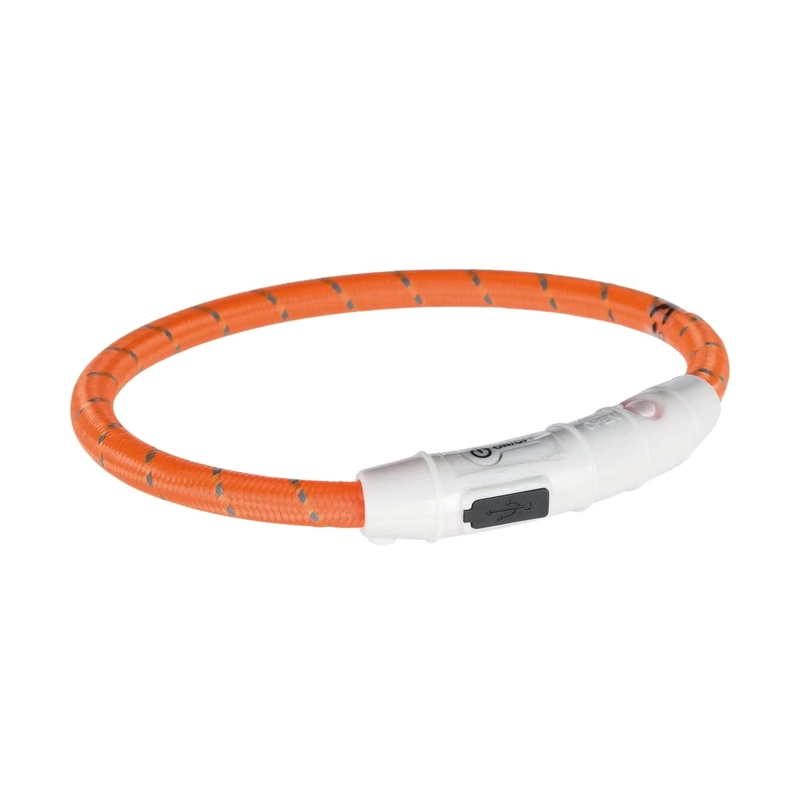 Trixie Flash нашийник для собак XS-S 35 cм/7 мм - з підсвічуванням та USB, помаранчевий (4053032127036) 