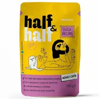 Half&Half Duck Recipe Adult ВОЛОГИЙ КОРМ Premium коти (з качкою в соусі) 100 г 