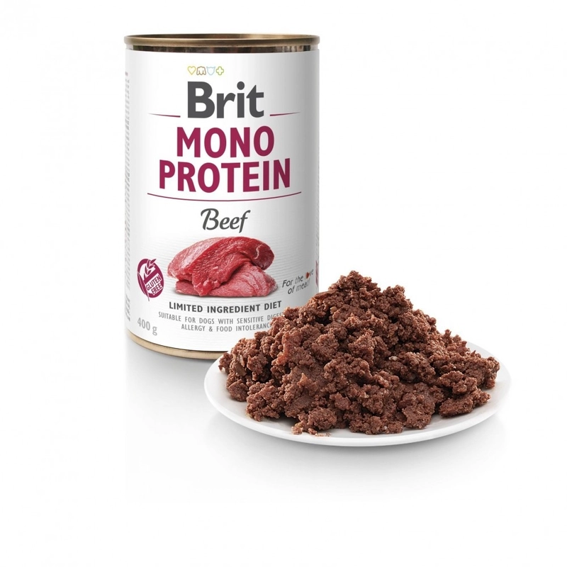Brit Care MONOPROTEIN Beef ADULT ВОЛОГИЙ КОРМ Супер-преміум собаки (з яловичиною) 400 г  - фото 1