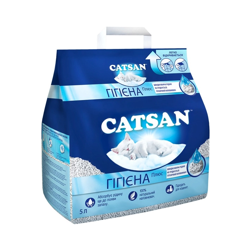 Catsan наповнювач для котячого туалету 5 л - мінеральний, без аромату (4008429008535) 