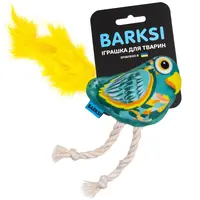 Barksi Папуга іграшка для котів 11х8 см - з дзвіночком та пір'ям (2007033059737) 
