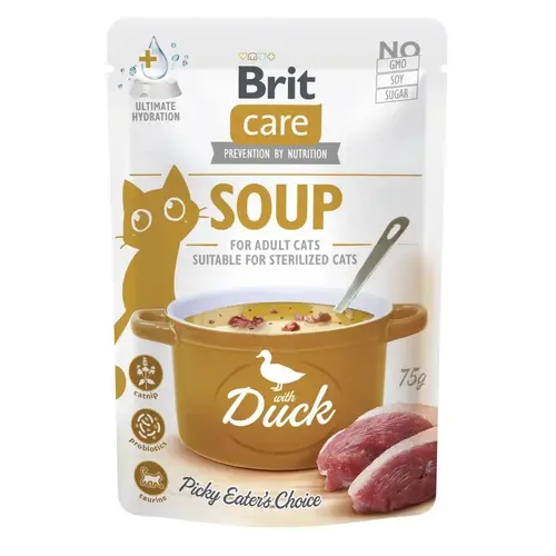 Brit Care Adult Soup ВОЛОГИЙ КОРМ Супер-преміум коти (суп з качкою) 75 г