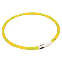 Croci LED нашийник для собак 40 см - з USB підзарядкою, силіконовий, жовтий (8023222152557) 