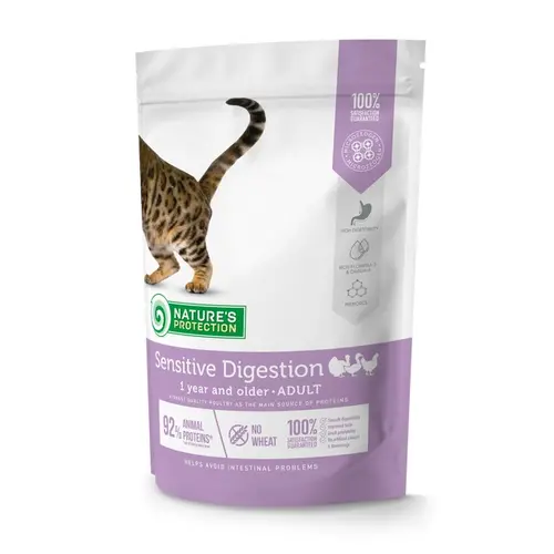 Nature's Protection Sensitive Digestion Adult сухой корм для кошек с чувствительным пищеварением 400 г - с мясом домашней птицы (4771317457660)