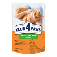 Club 4 Paws влажный корм для кошек 85 г - с курицей в соусе (4820215368995) 