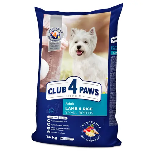 Club 4 Paws Premium ADULT Small Breeds Lamb&Rice сухий корм для собак дрібних порід 14 кг - з ягням та рисом (4820083909580)