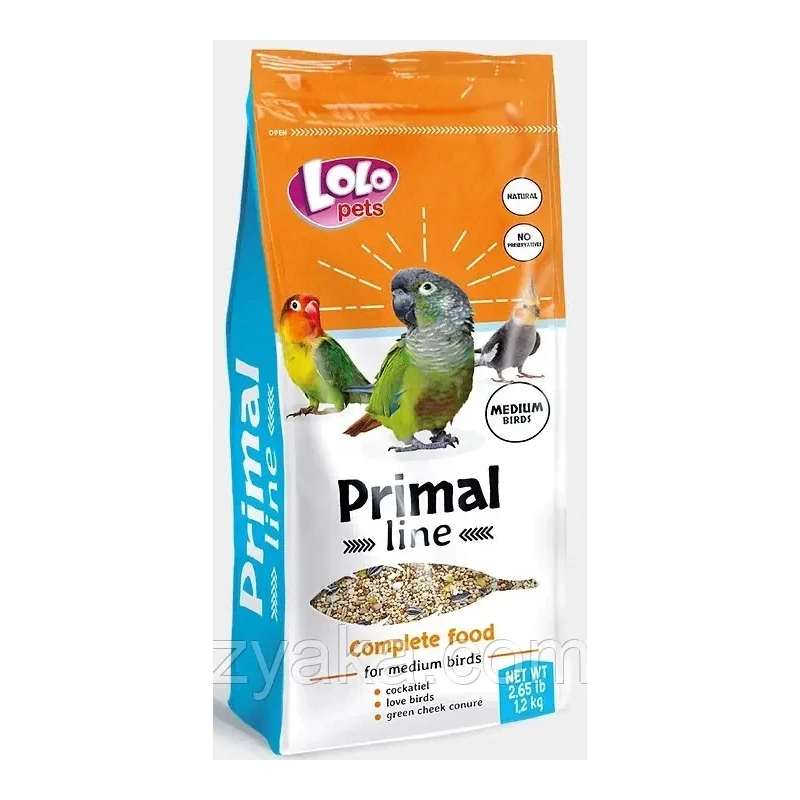 Primal Line корм для папуг німф 1.2 кг (5904479722201) 