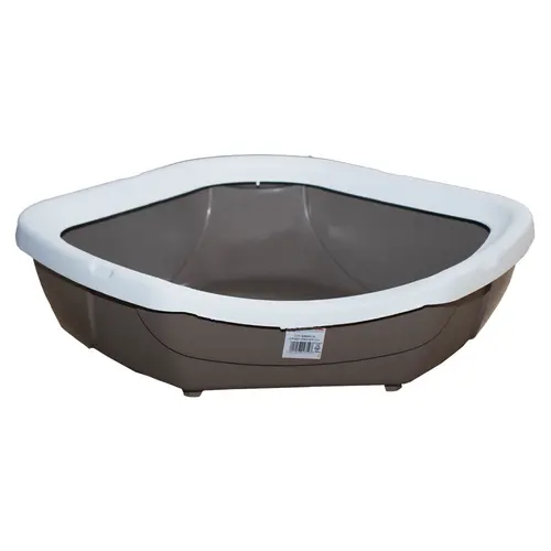 МPS Corner Open туалет для кішок 52x50x14 см - з рамкою, сіро-білий (8022967047197)