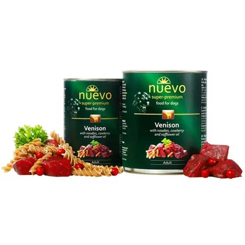 Nuevo ADULT влажный корм для собак 400 г - с олениной, брусникой и сафлоровым маслом (4250231595011)