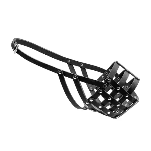 CoLLaR намордник для собак №5 - шкіряний, чорний (4820082491390)