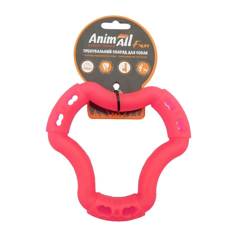 AnimAll Fun Кільце 6 сторін іграшка для собак 15 см - коралова (2000981169169) 