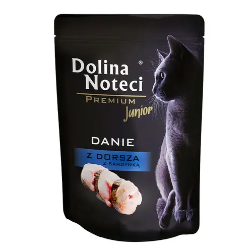Dolina Noteci Premium Danie Kitten ВОЛОГИЙ КОРМ Premium кошенята (з тріскою та сардиною) 85 г