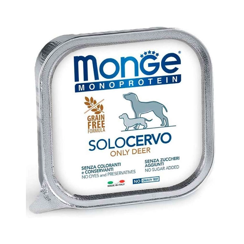 Monge Dog Wet Solo 100% влажный корм для собак 150 г - с олениной (8009470014175) 